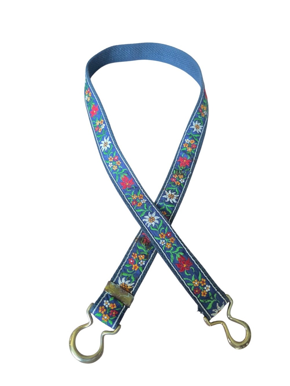 Blue Floral Embroidered Strap for Women